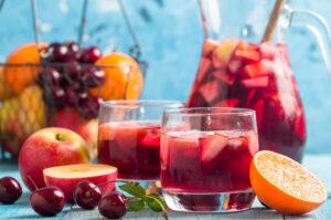 Refreshing sangria or punch