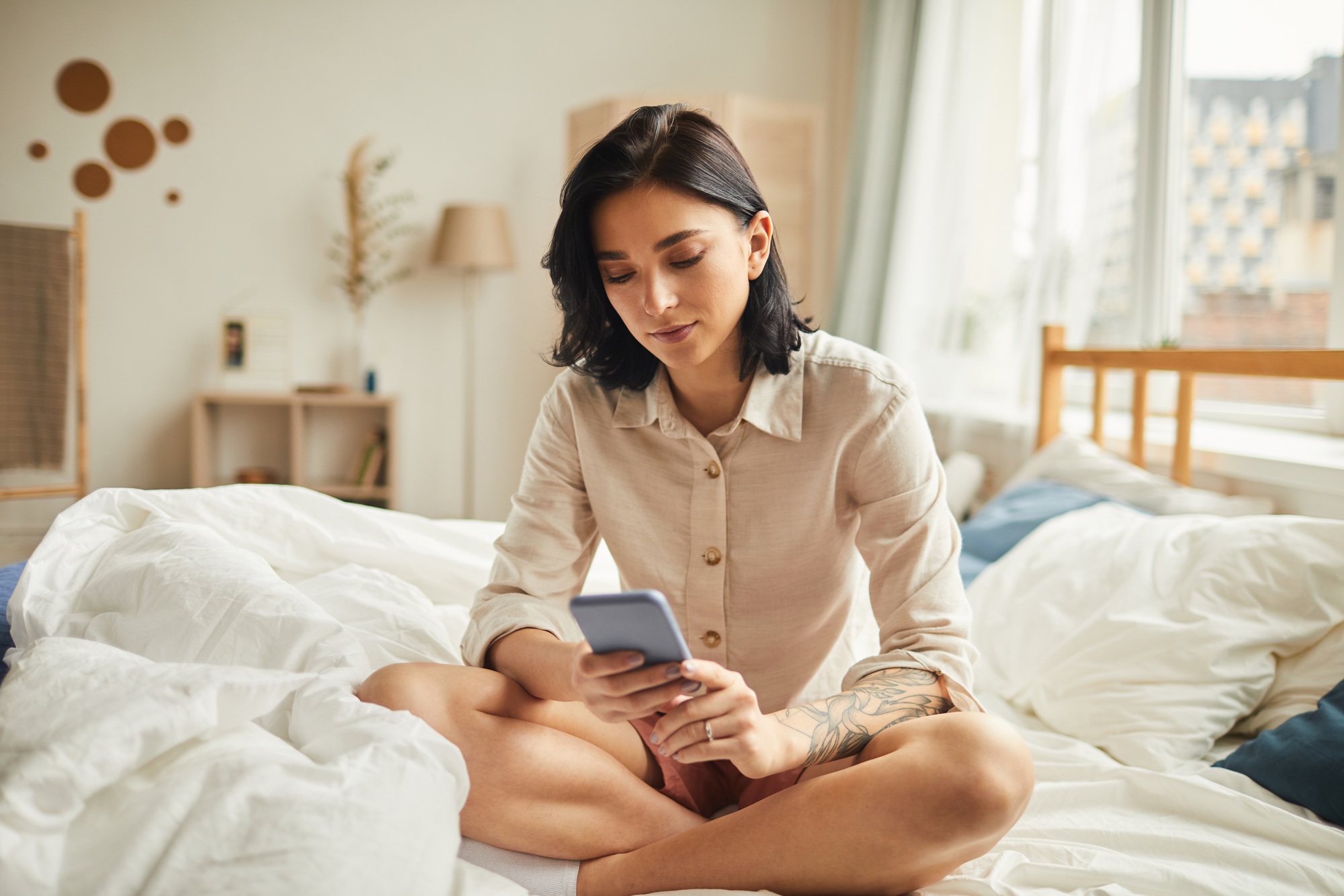 Young Woman Text Messaging
