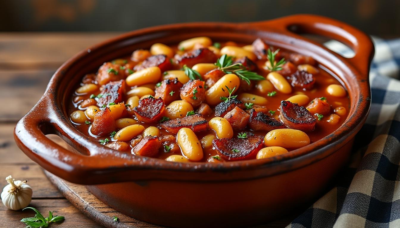 découvrez le cassoulet de castelnaudary en vente en ligne et profitez de cette recette traditionnelle française directement chez vous. savourez les saveurs authentiques d'un plat emblématique, préparé avec soin et livré à votre porte.