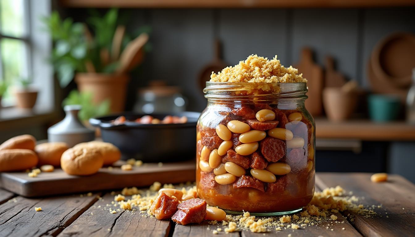 découvrez le véritable cassoulet de castelnaudary, un plat emblématique de la gastronomie française, disponible en vente en ligne. savourez cette délicieuse tradition culinaire directement chez vous grâce à notre sélection authentique et préparée avec soin. offrez-vous un voyage au cœur des saveurs du sud-ouest !