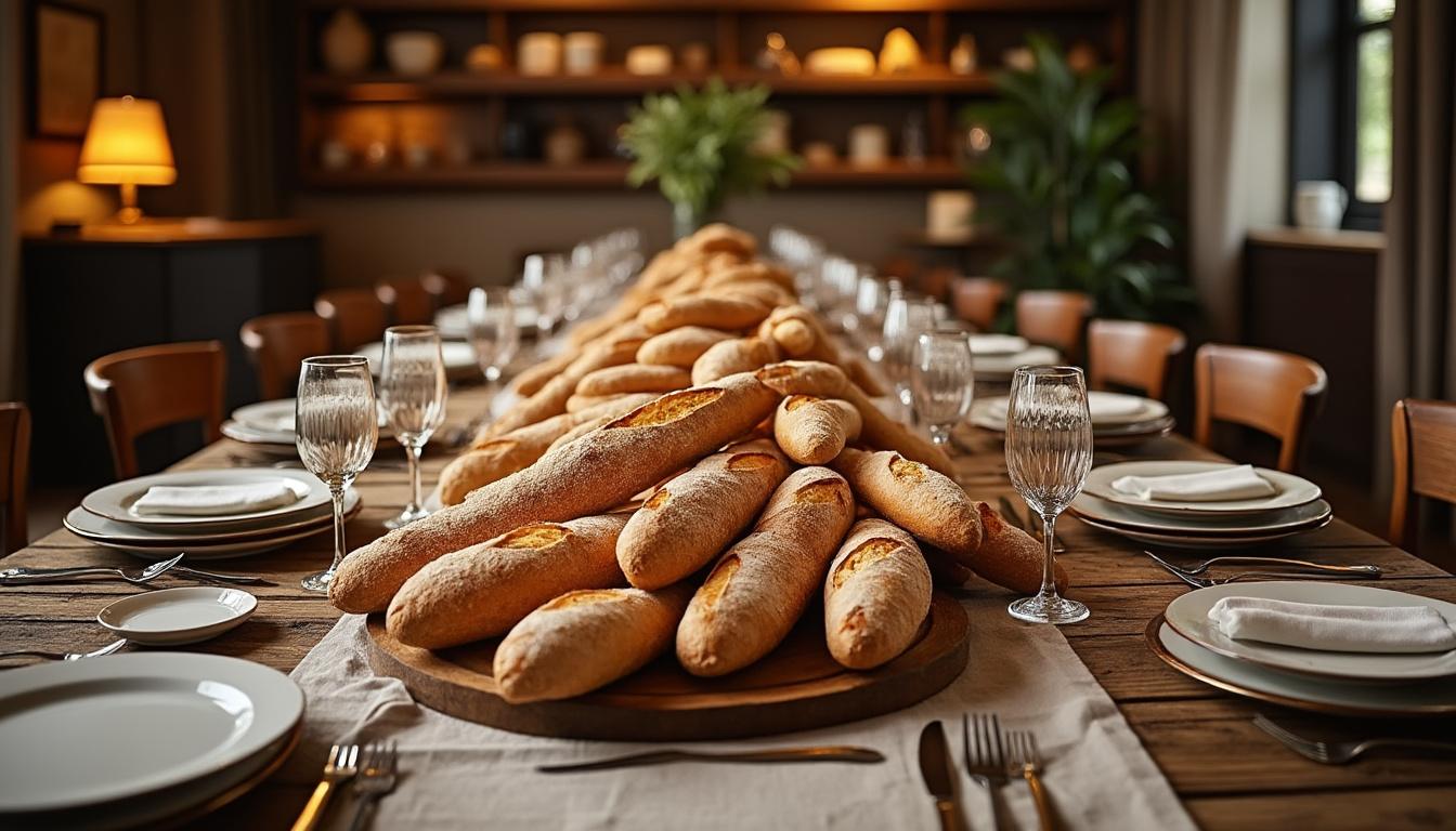 découvrez combien de baguettes il vous faut pour optimiser votre table pour 20 personnes. grâce à nos astuces pratiques, vous serez assuré de satisfaire tous vos invités tout en évitant le gaspillage. parfait pour vos repas de groupe et vos événements festifs !
