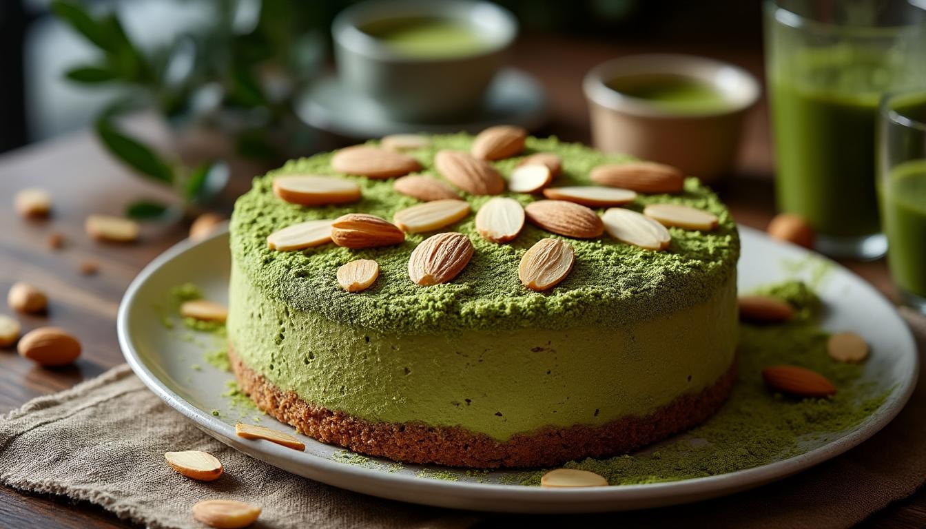 apprenez à réaliser un gâteau au thé matcha et aux amandes irrésistible. découvrez des astuces et des techniques pour créer une délicieuse pâtisserie qui séduira vos papilles. idéal pour impressionner vos invités, ce dessert allie douceur et originalité.