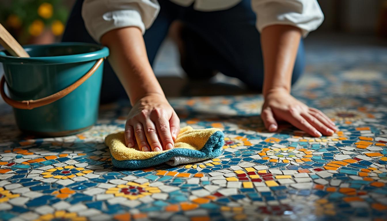 découvrez nos astuces pour laver un sol en mosaïque sans abîmer ses motifs délicats. prolongez la beauté de votre revêtement tout en garantissant un nettoyage efficace et respectueux.