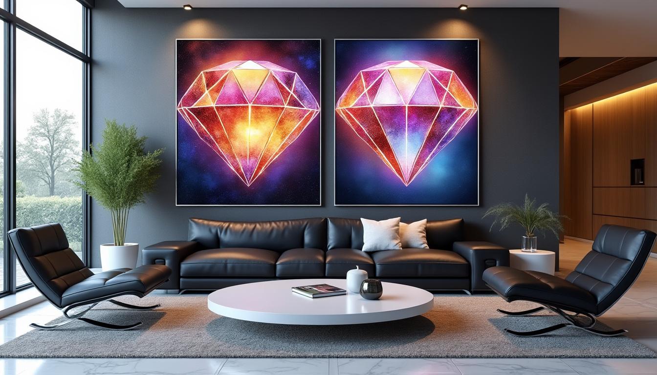 découvrez comment les diamond paintings apportent éclat et originalité à votre décoration intérieure en transformant vos murs avec des œuvres étincelantes et personnalisées.