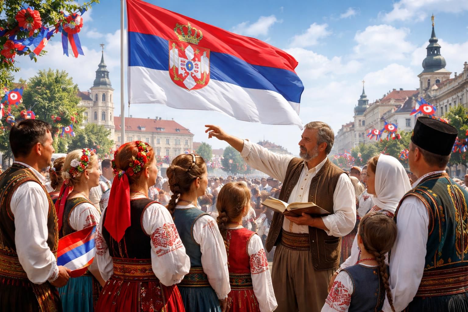 explorez la signification profonde du drapeau serbe et son importance lors des célébrations nationales en serbie.