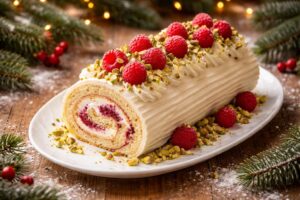 découvrez notre recette facile et délicieuse de bûches à la framboise pistache, parfaite pour sublimer vos fêtes de fin d'année avec une touche fruitée et gourmande.