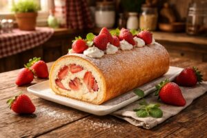 découvrez le secret du gâteau roulé aux fraises de grand-mère, une recette traditionnelle revisitée pour un délice unique et inoubliable.