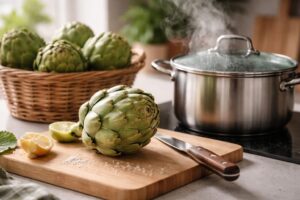 apprenez à cuire un artichaut à la vapeur parfaitement pour préserver toutes ses saveurs et profiter d'un goût tendre et délicieux à chaque bouchée.