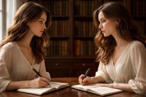 explorez les enjeux de l'identité dans l'écriture à travers l'analyse de diane et anne, et découvrez comment leurs voix s'entrelacent pour devenir auteures.